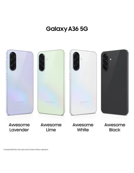 Samsung Galaxy A36 5G, Smartphone con Funzioni intelligenti, Display Super AMOLED 6.7”, 8GB RAM, 256GB, Camera 50MP, Batteria