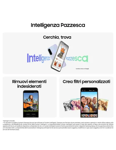 Samsung Galaxy A36 5G, Smartphone con Funzioni intelligenti, Display Super AMOLED 6.7”, 8GB RAM, 256GB, Camera 50MP, Batteria