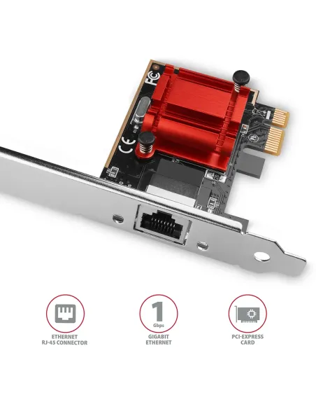 Axagon PCEE-GIX scheda di rete e adattatore Interno Ethernet 1000 Mbit s