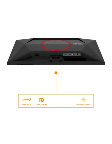 AOC G4 25G4SRE Monitor PC 62,2 cm (24.5") 1920 x 1080 Pixel Full HD LED Nero, Rosso