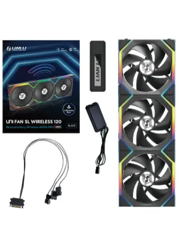 Lian Li UNI FAN SL Wireless 120 Case per computer Ventilatore 12 cm Nero 3 pz