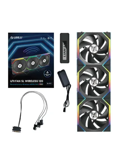 Lian Li UNI FAN SL Wireless 120 Case per computer Ventilatore 12 cm Nero 3 pz