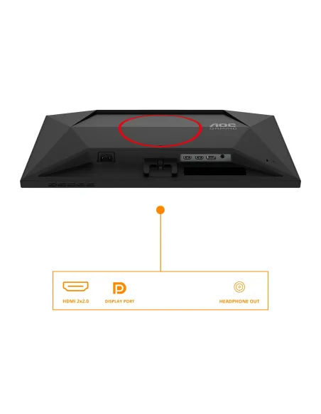 AOC G4 25G4SRE Monitor PC 62,2 cm (24.5") 1920 x 1080 Pixel Full HD LED Nero, Rosso