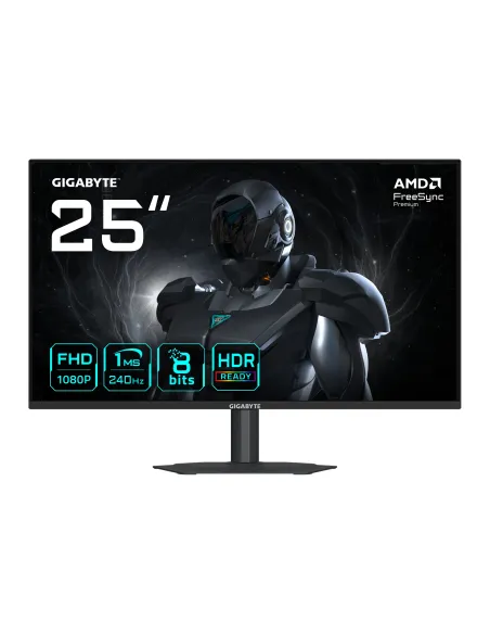 GIGABYTE G25F2A Monitor Gaming 25" FHD - 1920 x 1080, 240Hz, 1ms, 300 cd m², Display HDR 10, HDMI 2.0, DisplayPort 1.4