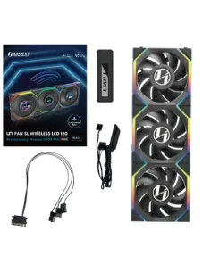 Lian Li UNI FAN SL Wireless LCD 120 Case per computer Ventilatore 12 cm Nero 3 pz