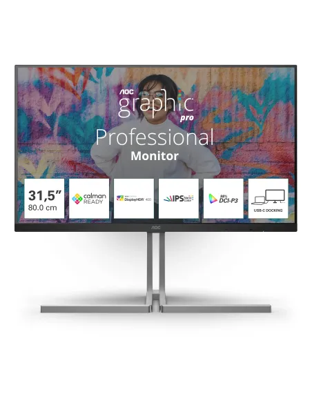 AOC U3 U32U3CV Monitor PC 80 cm (31.5") 3840 x 2160 Pixel 4K Ultra HD LCD Nero