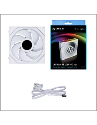 Lian Li Uni Fan TL LCD Case per computer, Processore Ventilatore 14 cm Bianco 1 pz