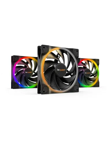 be quiet! Light Wings | 140mm PWM Triple Pack high-speed Case per computer Ventilatore 14 cm Nero 3 pz