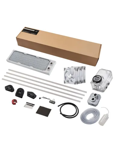 Phanteks EZ-Fit 360 D30-Kit Processore Kit di raffreddamento a liquido 12 cm Trasparente, Bianco 10 pz
