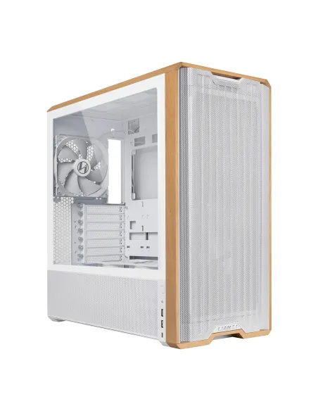 Lian Li Lancool LAN217W computer case Midi Tower Bianco, Legno