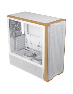 Lian Li Lancool LAN217W computer case Midi Tower Bianco, Legno 2