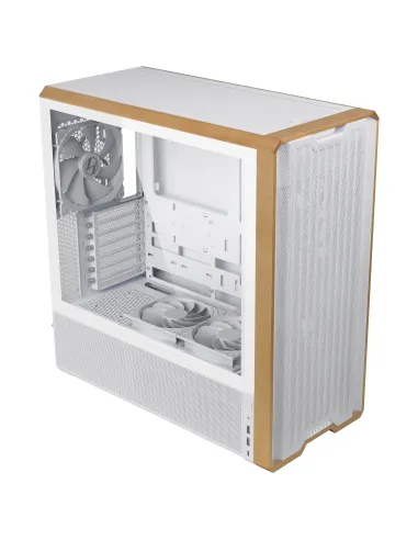 Lian Li Lancool LAN217W computer case Midi Tower Bianco, Legno
