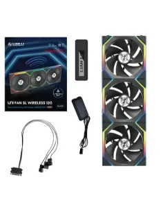 Lian Li UNI FAN SL Wireless 120 Reverse Blade Case per computer Ventilatore 12 cm Nero 3 pz