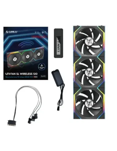 Lian Li UNI FAN SL Wireless 120 Reverse Blade Case per computer Ventilatore 12 cm Nero 3 pz