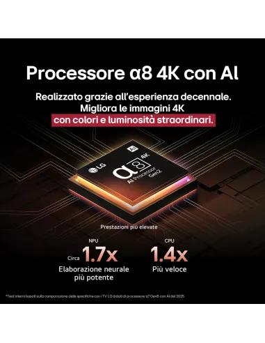 LG OLED AI OLED48B56LA TV Serie B5 48'' 4K, α8 Gen2, Dolby Vision, 20W, 4 HDMI con VRR 120Hz, G-Sync, Smart TV WebOS 25