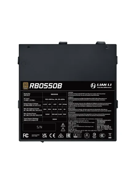 Lian Li RB0550B.B alimentatore per computer 550 W 24-pin ATX ATX Nero