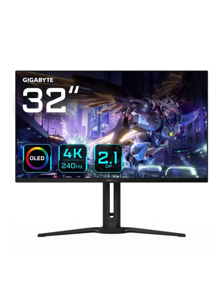 GIGABYTE AORUS Monitor da gioco OLED FO32U2P da 32” - 3840 x 2160 (UHD), 240Hz, 0,03ms, 250 cd m², KVM, FreeSync Premium Pro,