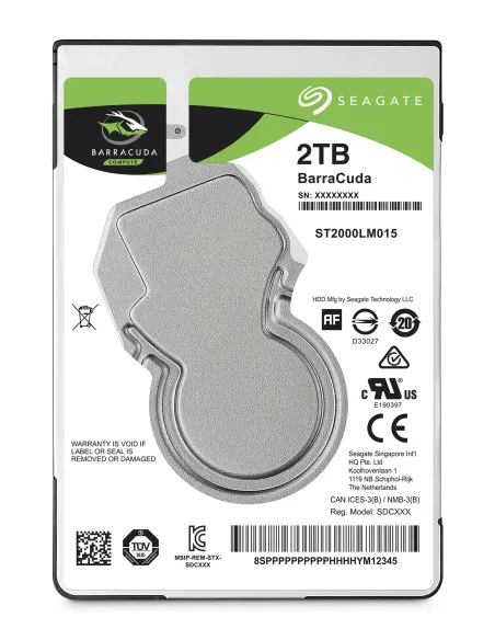 Seagate Barracuda 2.5" disco rigido interno 2 TB 5400 Giri min 128 MB 2.5" Serial ATA III