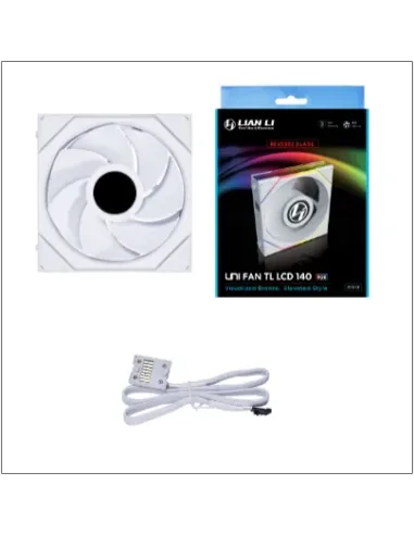Lian Li Uni Fan TL LCD Case per computer, Processore Ventilatore 14 cm Bianco 1 pz