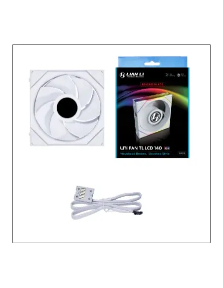 Lian Li Uni Fan TL LCD Case per computer, Processore Ventilatore 14 cm Bianco 1 pz