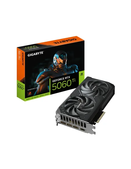 GIGABYTE GeForce RTX 5060 Ti WINDFORCE 8G Scheda Grafica – 8 GB GDDR7, 128 bit, PCI-E 5.0, 2572 MHz Frequenza del core, 3 x