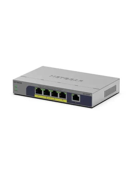 NETGEAR GS105PP Non gestito Gigabit Ethernet (10 100 1000) Supporto Power over Ethernet (PoE) Montaggio da desktop parete Grigio