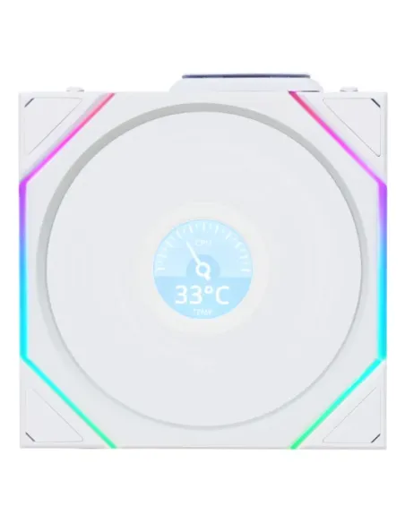 Lian Li Uni Fan TL120 LCD Reverse Blade Wireless Case per computer Ventilatore 12 cm Bianco 1 pz