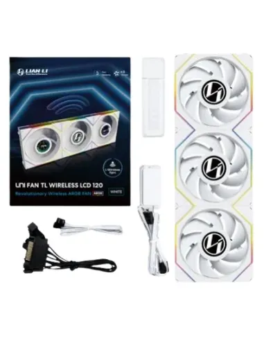 Lian Li 12TLLCD1W3W sistema di raffreddamento per computer Case per computer Ventilatore 12 cm Bianco