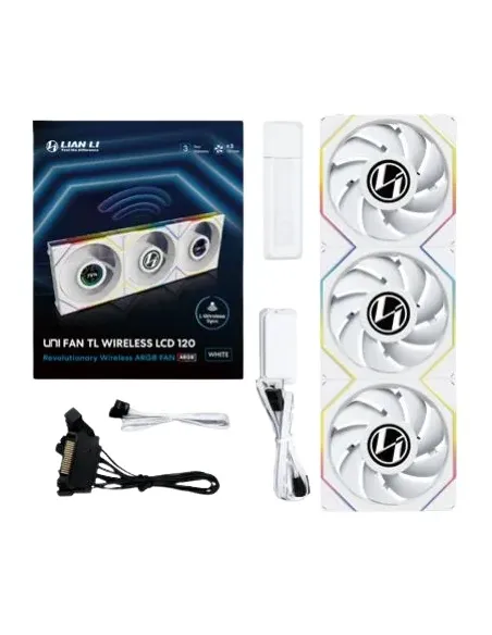 Lian Li 12TLLCD1W3W sistema di raffreddamento per computer Case per computer Ventilatore 12 cm Bianco