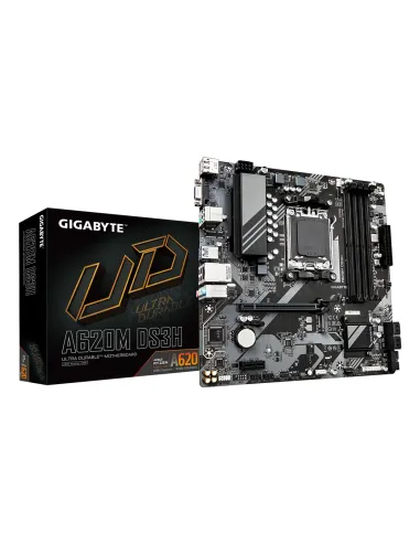 GIGABYTE A620M DS3H Scheda madre - Supporta CPU AMD Ryzen 8000, VRM digitale 5+2+2 fasi, fino a 7600MHz DDR5 (OC), 1xPCIe 4.0