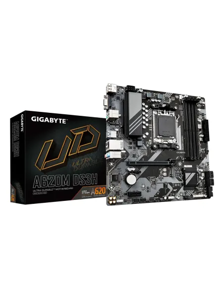 GIGABYTE A620M DS3H Scheda madre - Supporta CPU AMD Ryzen 8000, VRM digitale 5+2+2 fasi, fino a 7600MHz DDR5 (OC), 1xPCIe 4.0