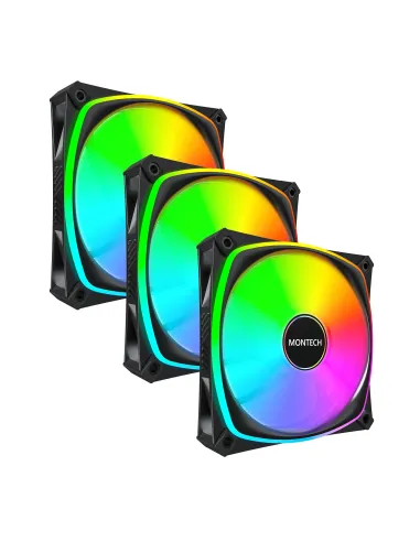 Montech RX120 PRO Case per computer Ventilatore 12 cm Bianco 3 pz