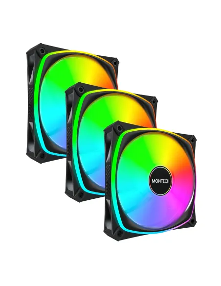 Montech RX120 PRO Case per computer Ventilatore 12 cm Bianco 3 pz
