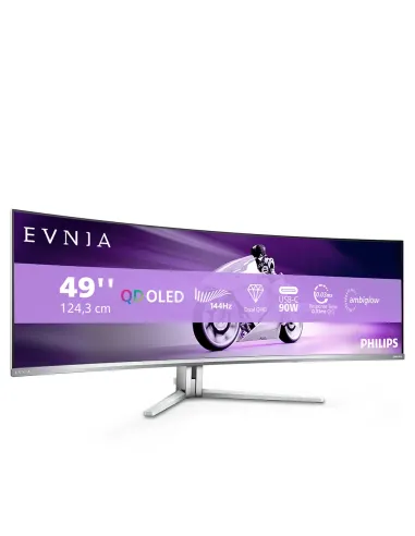 Philips Evnia 8000 49M2C8900L 00 Monitor PC 124,2 cm (48.9") 5120 x 1440 Pixel Dual QHD QD-OLED Bianco