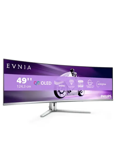 Philips Evnia 8000 49M2C8900L 00 Monitor PC 124,2 cm (48.9") 5120 x 1440 Pixel Dual QHD QD-OLED Bianco