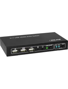 InLine KVM Desktop Switch, 2-porte, HDMI 4K2K, USB 2.0 Hub, con Audio