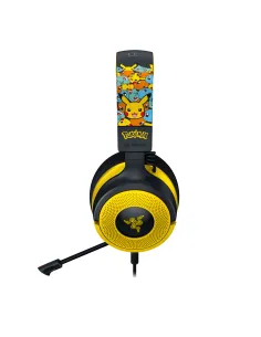 Razer Kraken V4 X Pokemon Auricolare Cablato A Padiglione Gaming USB Type-C USB Type-A Nero, Giallo 2