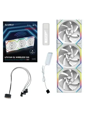 Lian Li UNI FAN SL Wireless 120 Reverse Blade Case per computer Ventilatore 12 cm Bianco 3 pz