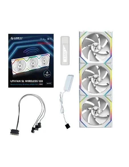 Lian Li UNI FAN SL Wireless 120 Reverse Blade Case per computer Ventilatore 12 cm Bianco 3 pz