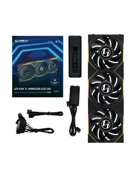 Lian Li 12TLLCD1W3B sistema di raffreddamento per computer Case per computer Ventilatore 12 cm Nero