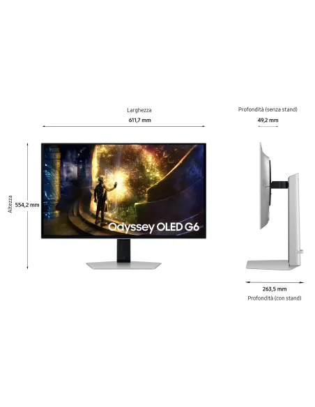 Samsung Monitor Gaming Odyssey OLED G6 - G61SD da 27''
