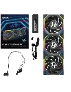 Lian Li UNI FAN SL Wireless LCD 120 Reverse Blade Case per computer Ventilatore 12 cm Nero 3 pz
