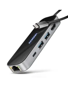 Axagon HMC-6GLN replicatore di porte e docking station per laptop Cablato USB 3.2 Gen 1 (3.1 Gen 1) Type-C Nero