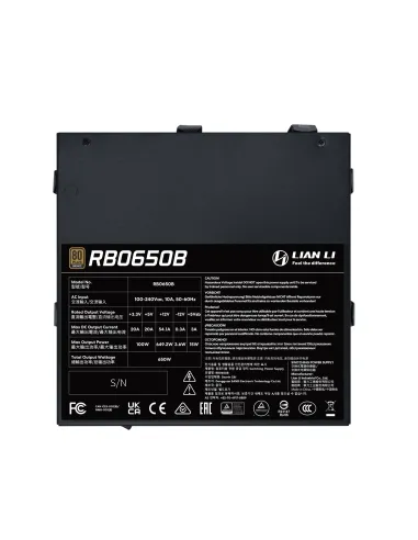 Lian Li RB0650B.B alimentatore per computer 650 W 24-pin ATX ATX Nero