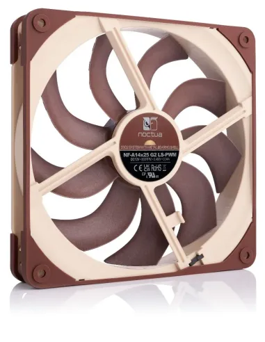 Noctua NF-A14X25 G2 LS-PWM sistema di raffreddamento per computer Case per computer Raffreddatore d'aria 14 cm Beige, Marrone 1