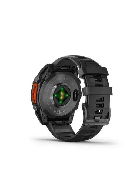 Garmin Fenix 8 3,56 cm (1.4") AMOLED 47 mm Digitale 454 x 454 Pixel Touch screen Nero Wi-Fi GPS (satellitare)