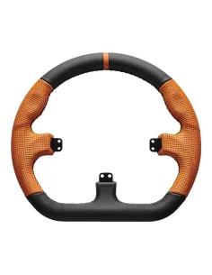 Asetek Closed D Orange Leather Rim Volante da corsa