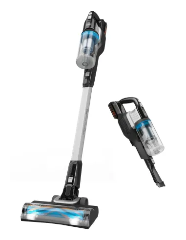 Black & Decker BHFEB520D1 scopa elettrica Aspirapolvere a bastone 2 in 1 Batteria Secco Senza sacchetto Nero, Trasparente,