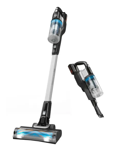 Black & Decker BHFEB520D1 scopa elettrica Aspirapolvere a bastone 2 in 1 Batteria Secco Senza sacchetto Nero, Trasparente,