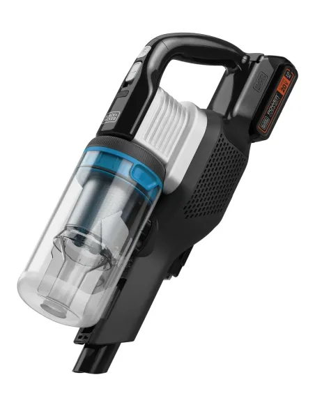 Black & Decker BHFEB520D1 scopa elettrica Aspirapolvere a bastone 2 in 1 Batteria Secco Senza sacchetto Nero, Trasparente,